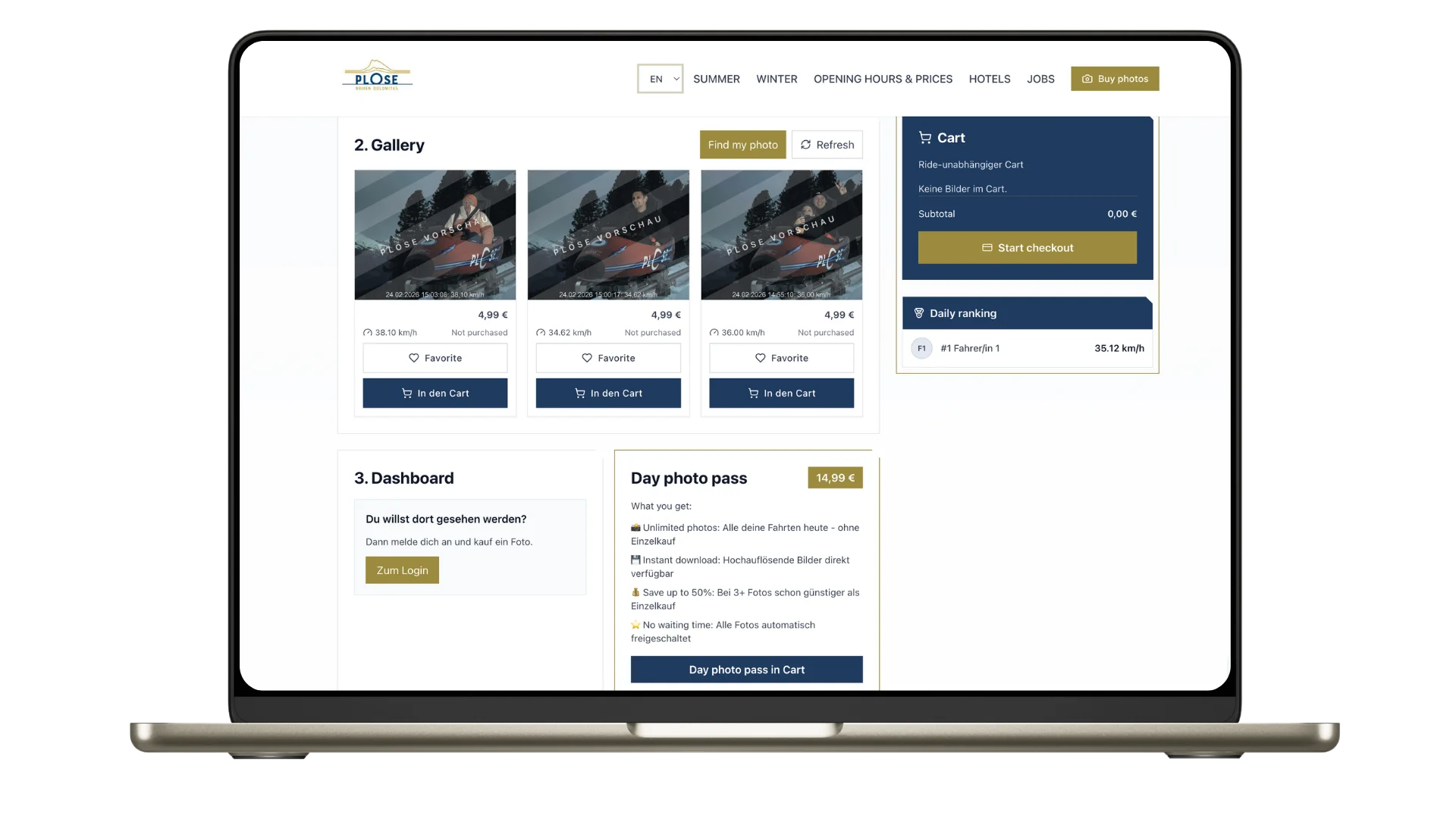 Online Shop Interface
