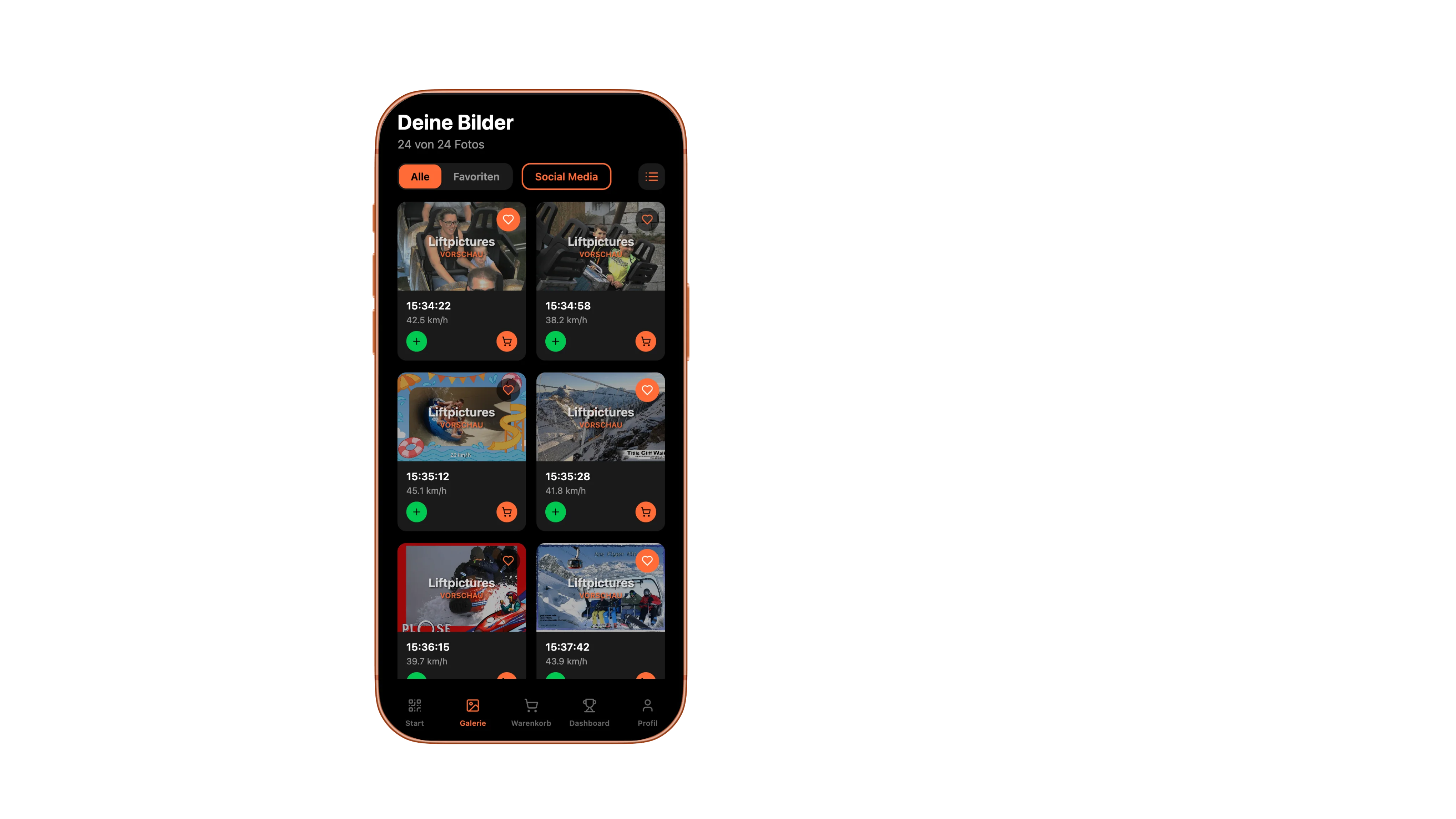 Mobile App Gallery View